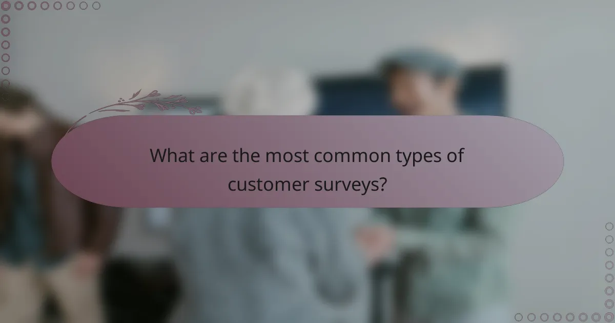 What are the most common types of customer surveys?